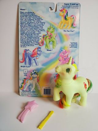 Rare Vintage G1 My Little Pony Twinkle Eyed Mimic 1987 Complete Brush Hasbro Mlp