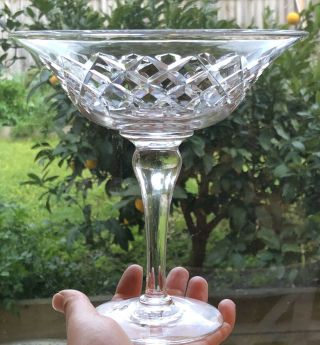 Vintage Webb Corbett Crystal Footed Comport Tazza Bowl England Vgc Sweets Nuts