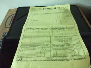 Smallville - Tv Series - Crew Call Sheet - Ep - " Promise - At The Kent Farm