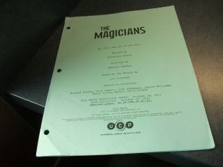 The Magicians - Tv Series - Blue Draft Revision Script Pages - Ep - " The Art Of The Dea "
