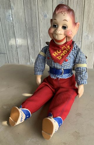 1950’s Howdy Doody Ventriloquist Doll By Ideal Toys W/ Glass Sleep Eyes 20”
