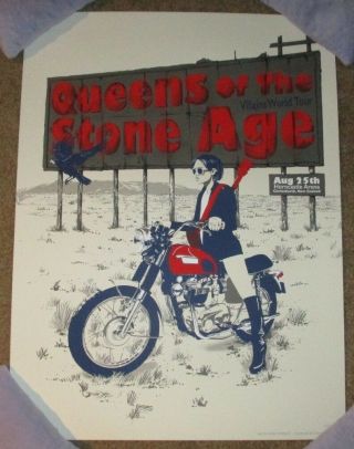 Queens Of The Stone Age Concert Gig Poster Christchurch 8 - 25 - 18 2018 Thornley