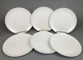 Set Of 6 Centura By Corning 8.  5 " White Luncheon Lunch Salad Plates Dinnerware