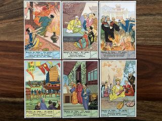 6 X China Old Card Chinese History Canal People Confucius Palast Musician