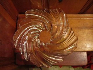 Vintage Mikasa Belle Epoque Lead Crystal Glass Swirl 15 " Centerpiece Bowl Dish