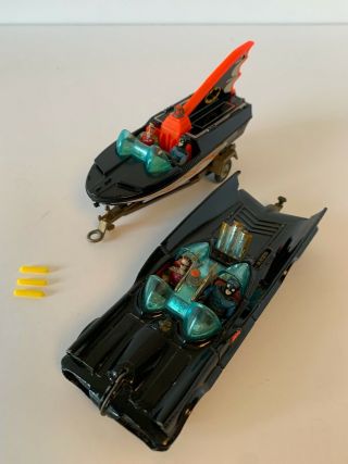 Corgi Toys Gift Set 3,  Batmobile & Batboat,  Trailer With Figures,  Early Issue