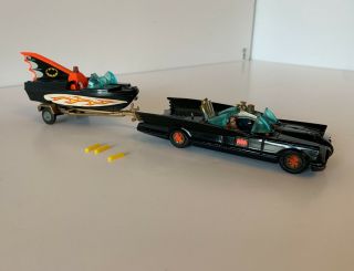Corgi Toys Gift Set 3,  Batmobile & Batboat,  Trailer with Figures,  early issue 3