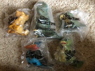 Rare Pizza Hut 1988 Complete Set Of 6 Land Before Time Puppets - Packin
