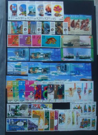 Hong Kong 1997/98 Mnh Sets In One Page.