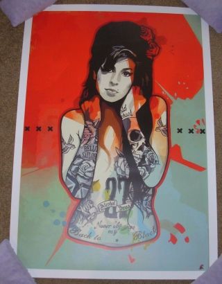 Amy Winehouse Back To Black Concert Gig Art Poster Print Tour Frank Daniel