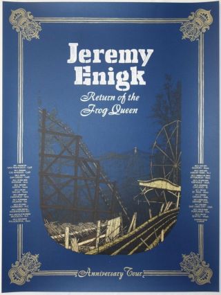 2018 Jeremy Enigk - Summer Tour Silkscreen Concert Poster By Landland