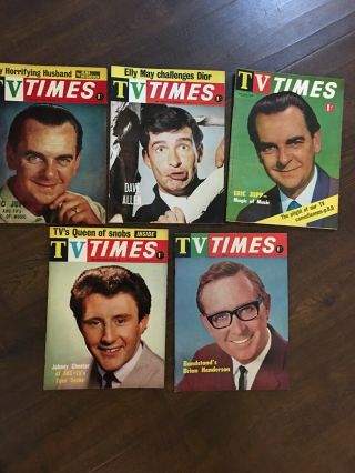 5x 1962 - 1964 Tv Times Week Guide Regional Australia Eric Jupp Dave Allen