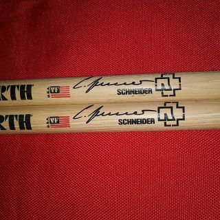 Rammstein Logo & Signature Concert Tour Drum Sticks Drumsticks