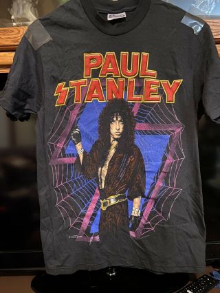 Kiss Paul Stanley 1989 Rare Solo Tour T - Shirt Black Medium