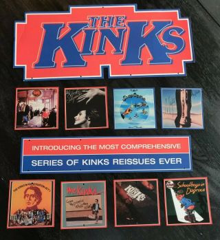 The Kinks Velvel Reissues Promo Mobile Hanging Display 1998