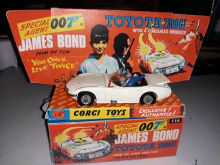 Corgi 336 James Bond Toyota 2000gt You Only Live Twice 1967
