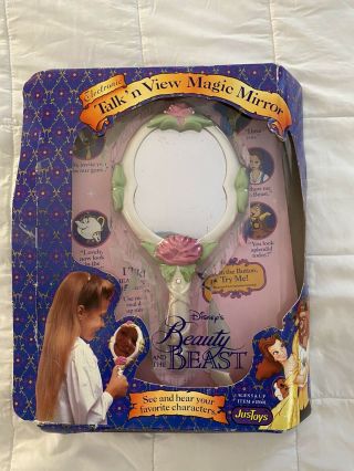 Rare Beauty & The Beast Electronic Talk N View Magic Mirror Justtoys 1991 Disney