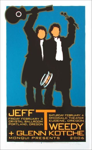 Jeff Tweedy Poster Glenn Kotche Wilco Signed Silkscreen Gary Houston 2006