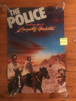 The Police - Zenyatta Mondatta - 1980 Vintage Promo Poster 24x36 Cond
