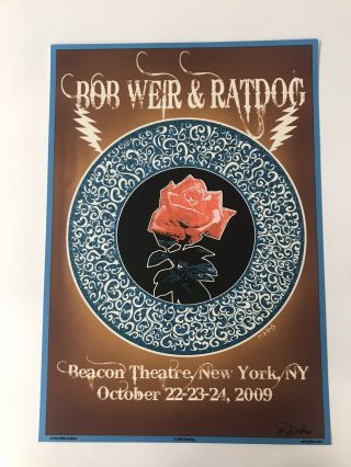 Bob Weir & Ratdog Poster - Darby Pa 2009 - Mike Dubois Signed Screen Print