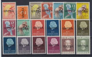 Netherlands Guinea Untea Opt 1962,  Complete Set,  Mi 1 - 19,  Mnh