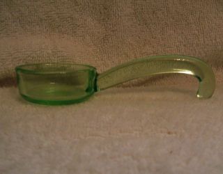Vintage Cambridge Green Glass Flat Bottom Mayonnaise Spoon