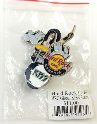 Kiss Band Hard Rock Café Pin Badge Peter Criss Drums Memphis Global Le 500