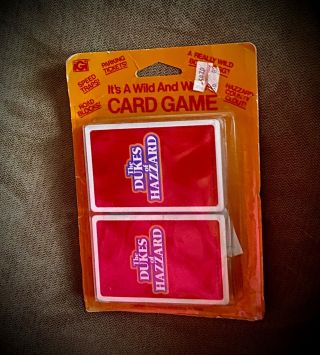 Very Rare Vintage 1981 Dukes Of Hazzard Uno Card Gane In Package
