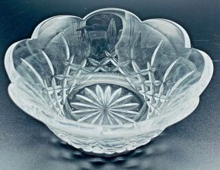 Waterford Crystal Bowl,  Lismore Scalloped,  5 1/8 inch diameter,  Etched Mark 2