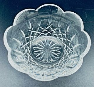 Waterford Crystal Bowl,  Lismore Scalloped,  5 1/8 inch diameter,  Etched Mark 3