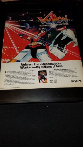 Voltron Defender Of The Universe Rare Promo Poster Ad Framed