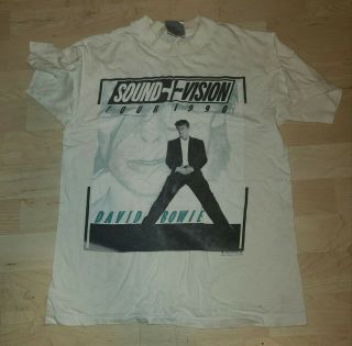Rare David Bowie Sound Vision 1990 Tour Concert T Shirt