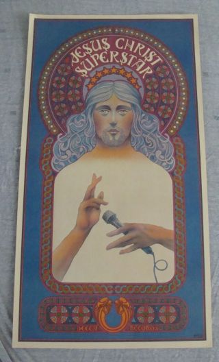Jesus Christ Superstar Album Poster Record Store Decca Promo