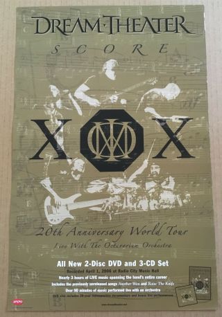 Dream Theater Rare 2006 Promo Poster For Score Cd Usa Never Displayed 11 X 17