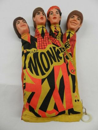Vintage 1966 The Monkees Talking Hand Puppet - Vintage Mattel Toy Puppet - Rare