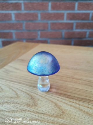 John Ditchfield Glassform Iridescent Glass Mushroom