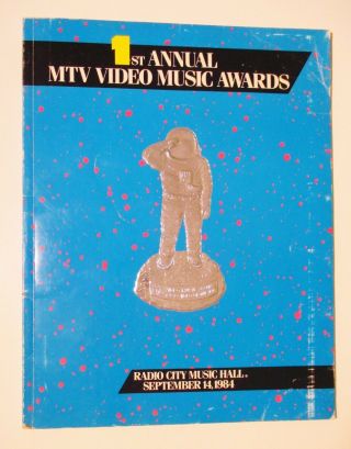 Mtv 1st Annual Video Music Awards Program 1984 Bowie Madonna Ric Ocasek Jackson