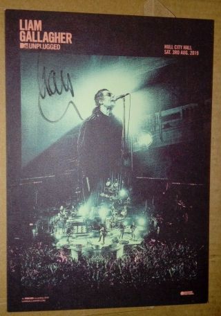 Liam Gallagher Mtv Unplugged Uk Exclusive Signed A5 Card & Cd Album