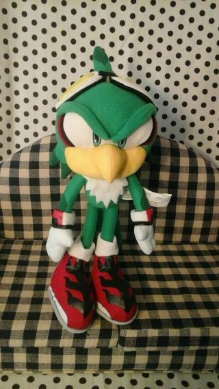 Jet The Hawk Sonic The Hedgehog Plush Doll Sega 2013 Toy Green Great Eastern