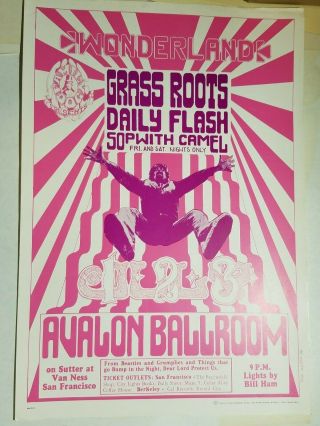Daily Flash Grass Roots Avalon Ballroom Family Dog Concert Poster Fd - 15
