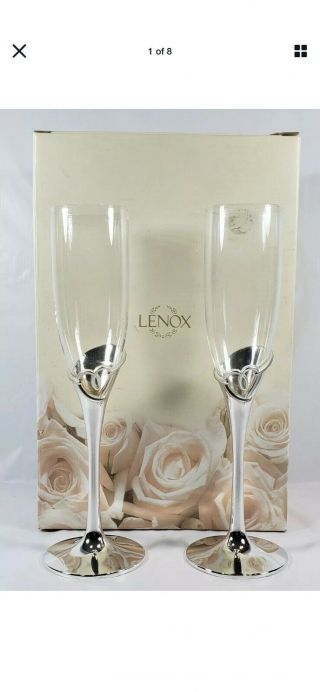Lenox Forevermore Silver Plated Champagne Flute,  Set Of 2