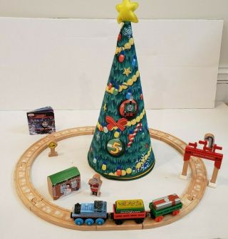 Thomas Wooden Railway Rare Christmas Wonderland Set W Box Complet