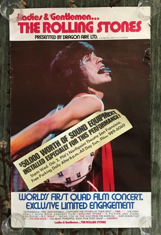 Ladies And Gentlemen The Rollings Stones Documentary Poster 1973