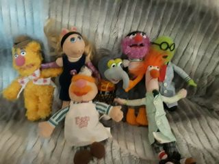 2004 Jim Henson The Muppets Sababa Toys 8” Dr.  Bunsen,  Gonzo,  Miss Piggy,  Beeker,