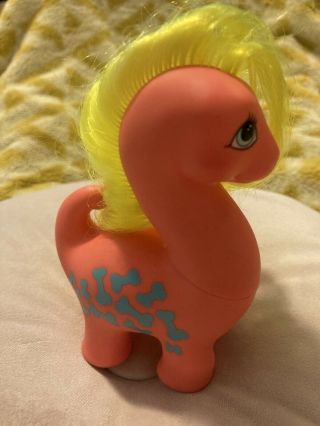 My Little Pony,  Cutesaurus Neon 1988 Rare Vintage G1 Pony 80’s Mlp Blue Bows Pr1