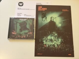 Liam Gallagher Mtv Unplugged & Cd With Signed A4 Poster (30cm X 21cm)