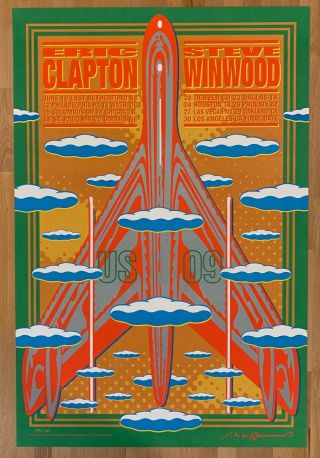 Eric Clapton Steve Winwood 2009 Tour Poster Ltd Edition By John Van Hamersveld