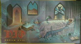 Rare Dio Dream Evil 1987 Vintage Music Store Promo Poster