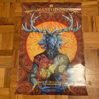 Mastodon 24 " X 36 " Autographed Blood Mountain Poster High On Fire Neurosis Tool