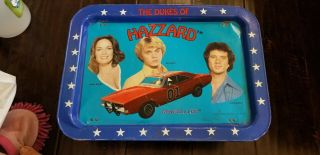 Vintage 1981 Dukes Of Hazzard Tv Tray Daisy Bo Luke Warner Bros